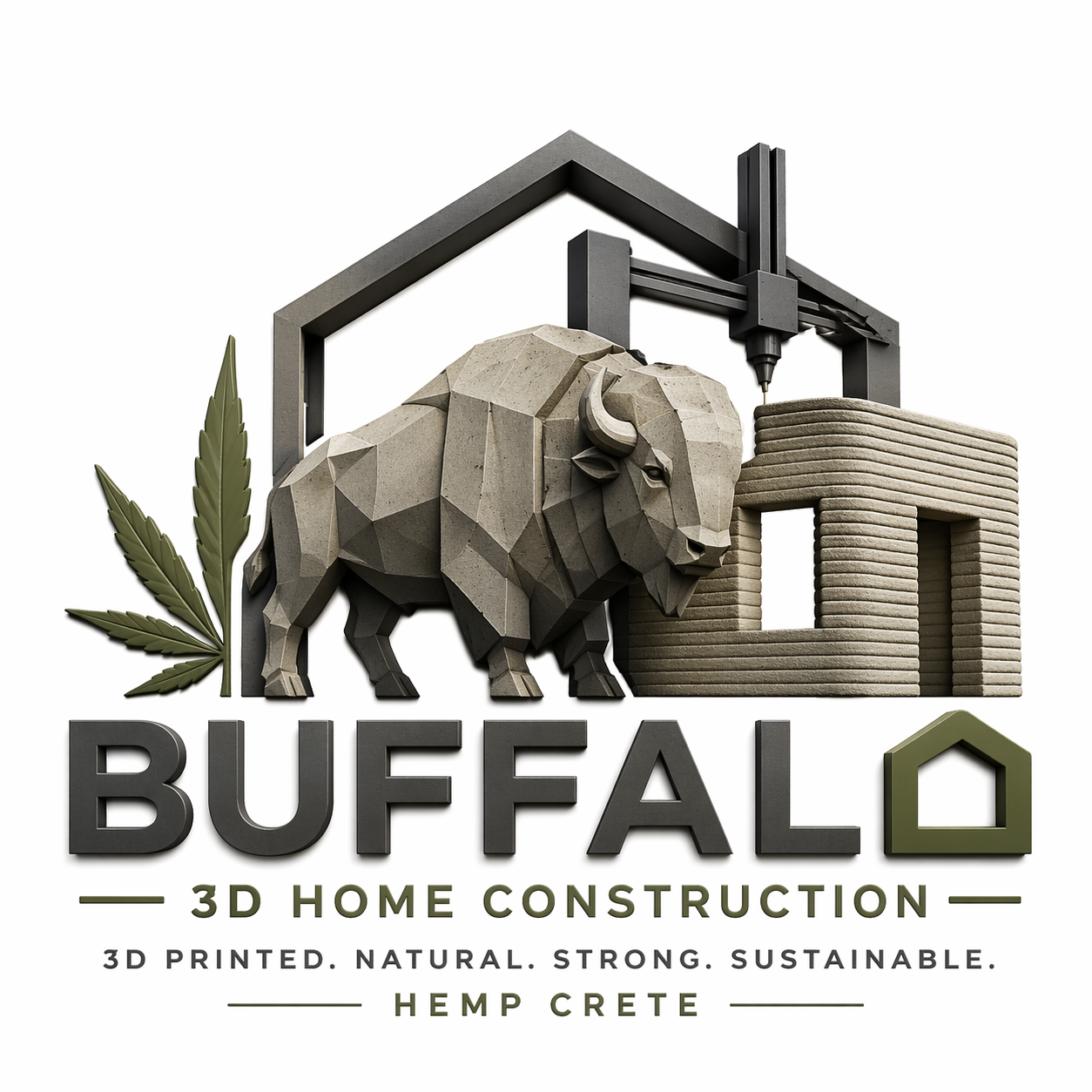 Buffalo 3D home construction logo